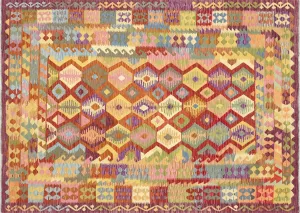 Vintage Afghan Maimana Kilim - 6'10" x 9'6"