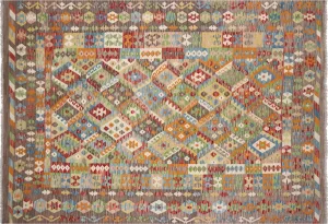 Vintage Afghan Maimana Kilim - 6'9" x 9'5"