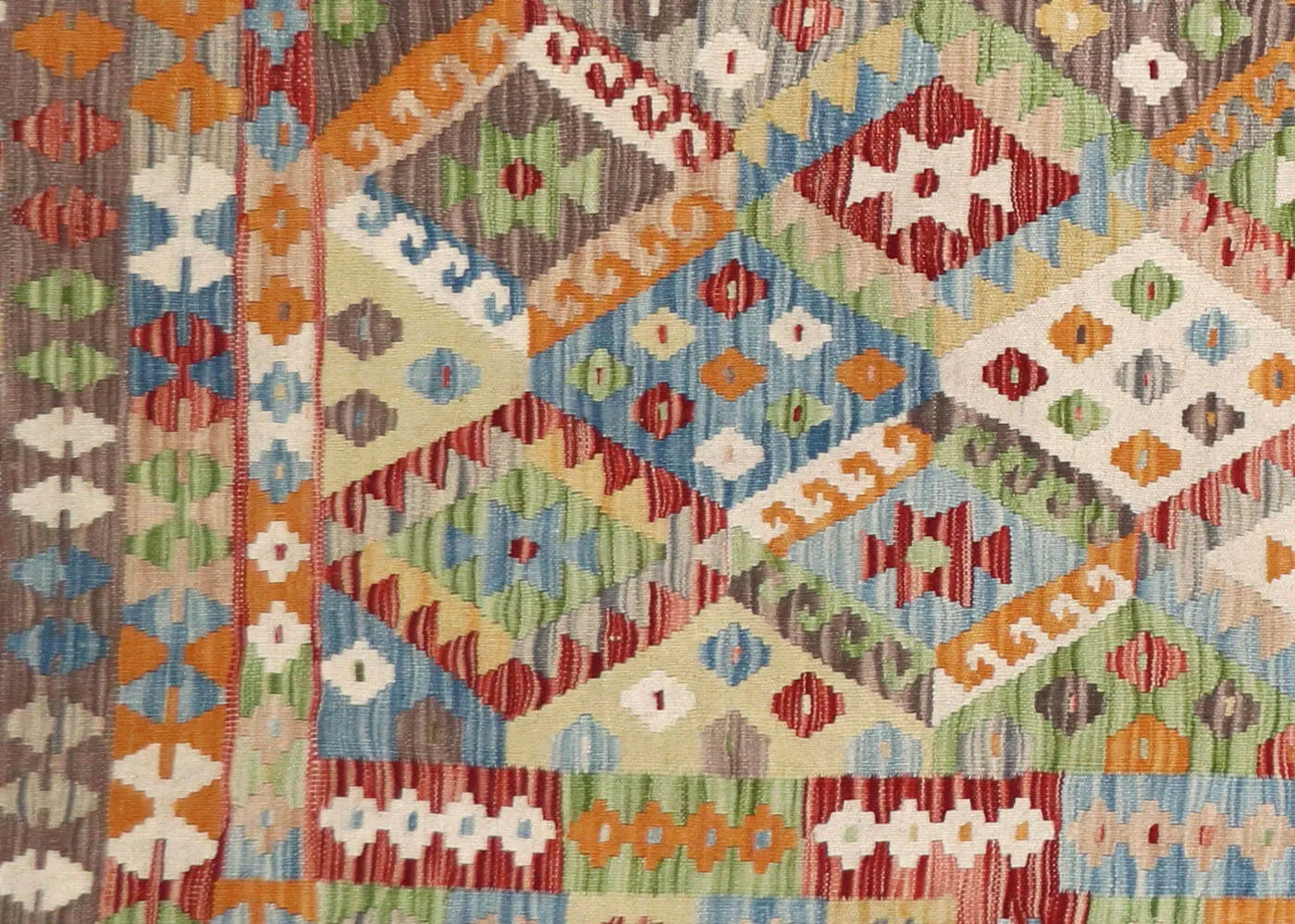 Vintage Afghan Maimana Kilim - 6'9" x 9'5"