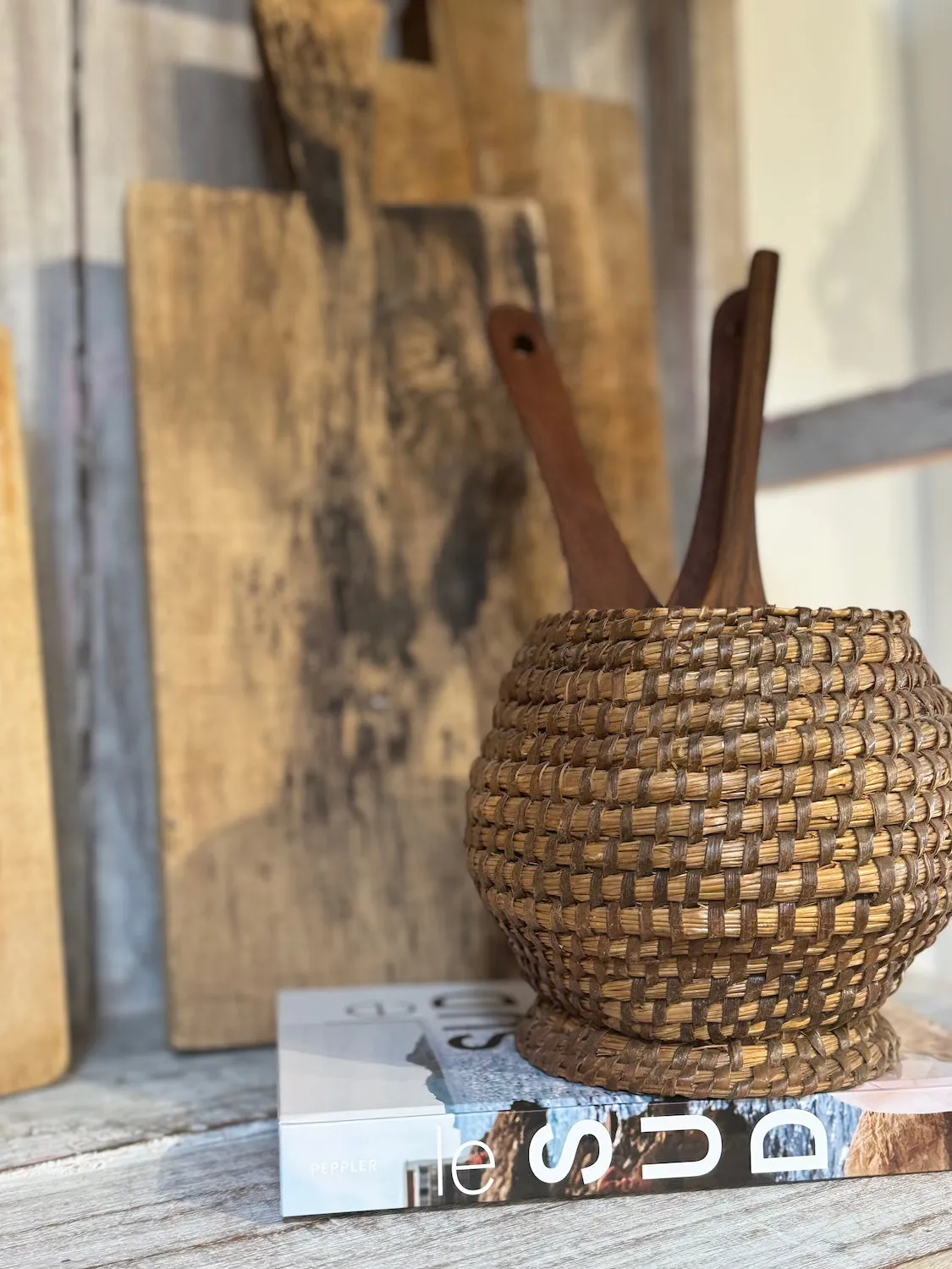 Vintage French Woven Bowl - A
