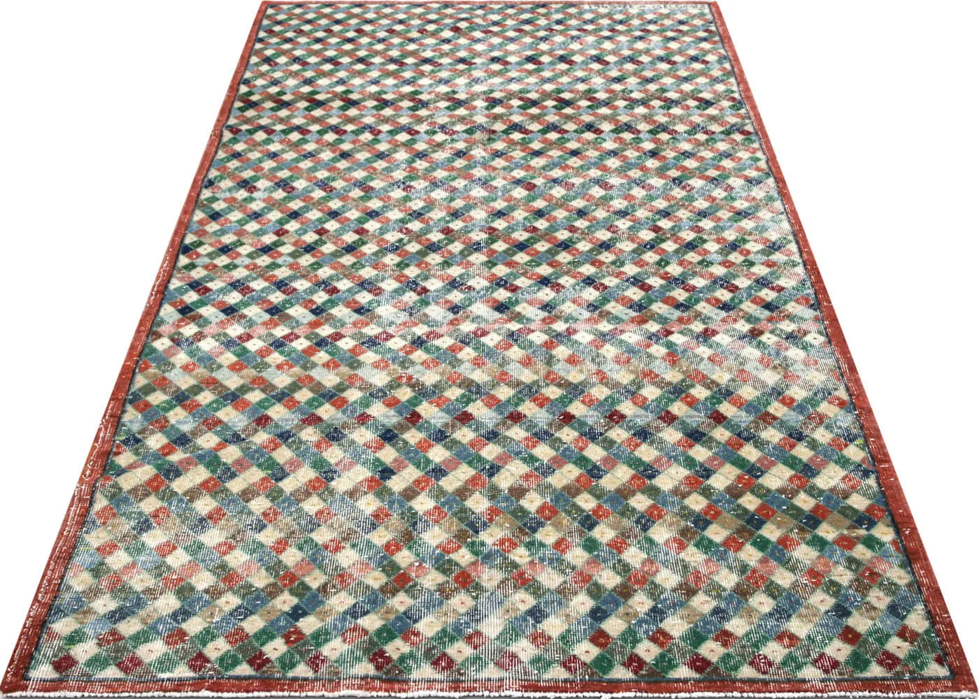 Vintage Turkish Mid-Century-Modern Rug - 4'8" x 8'5"