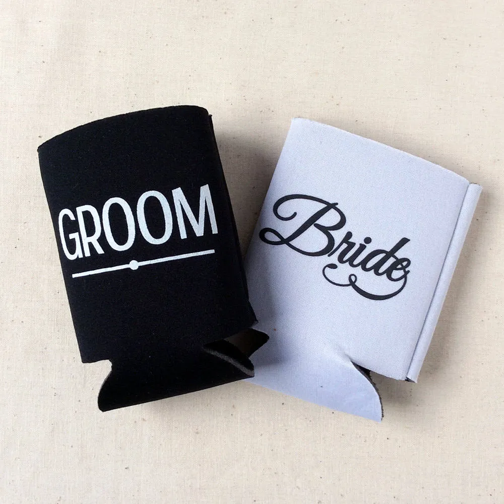 Wedding Can Cooler #140R - Cheers to The Mr and Mrs