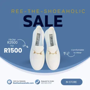 White smooth loafers