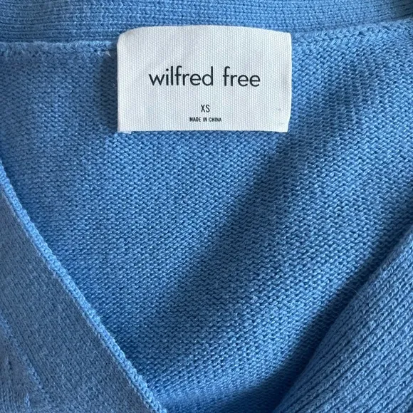 Wilfred Blue Cardigan Sweater