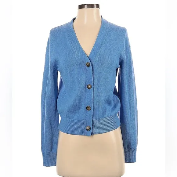 Wilfred Blue Cardigan Sweater