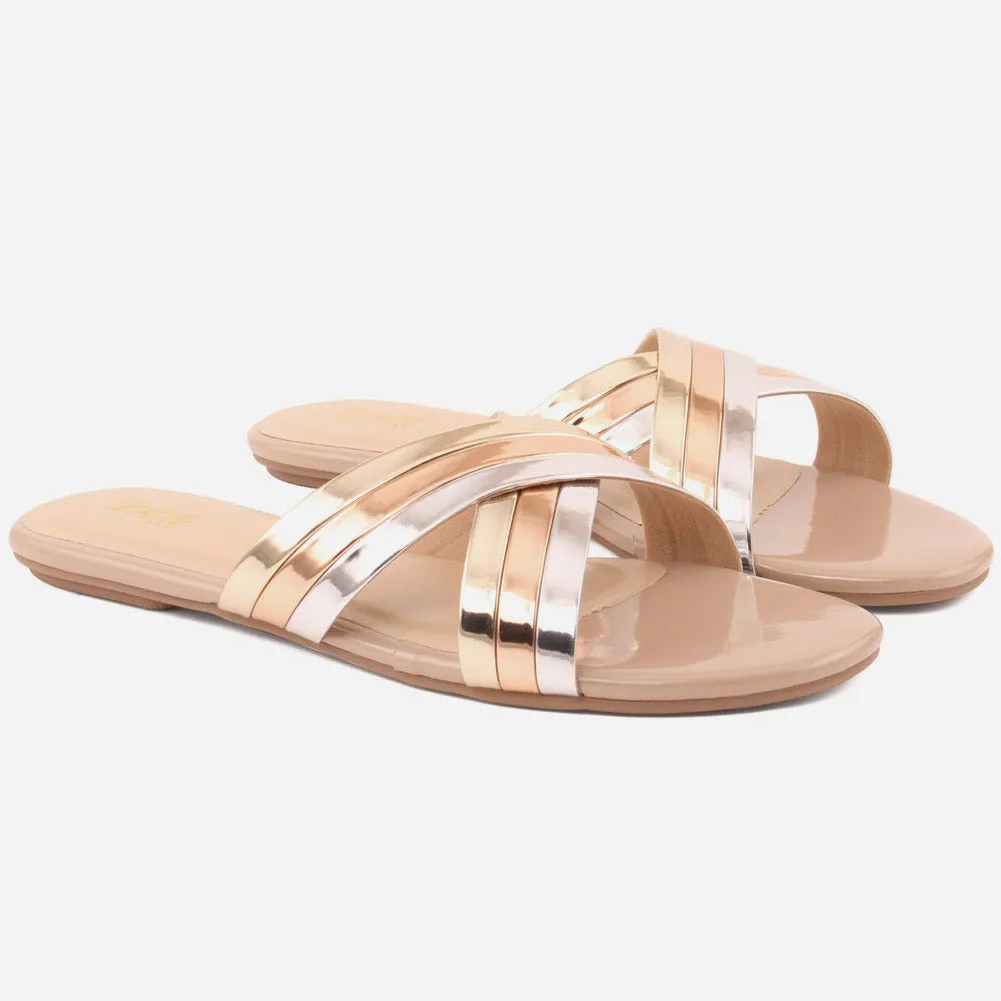 Women "BADY" Multi Color Slip On Slippers