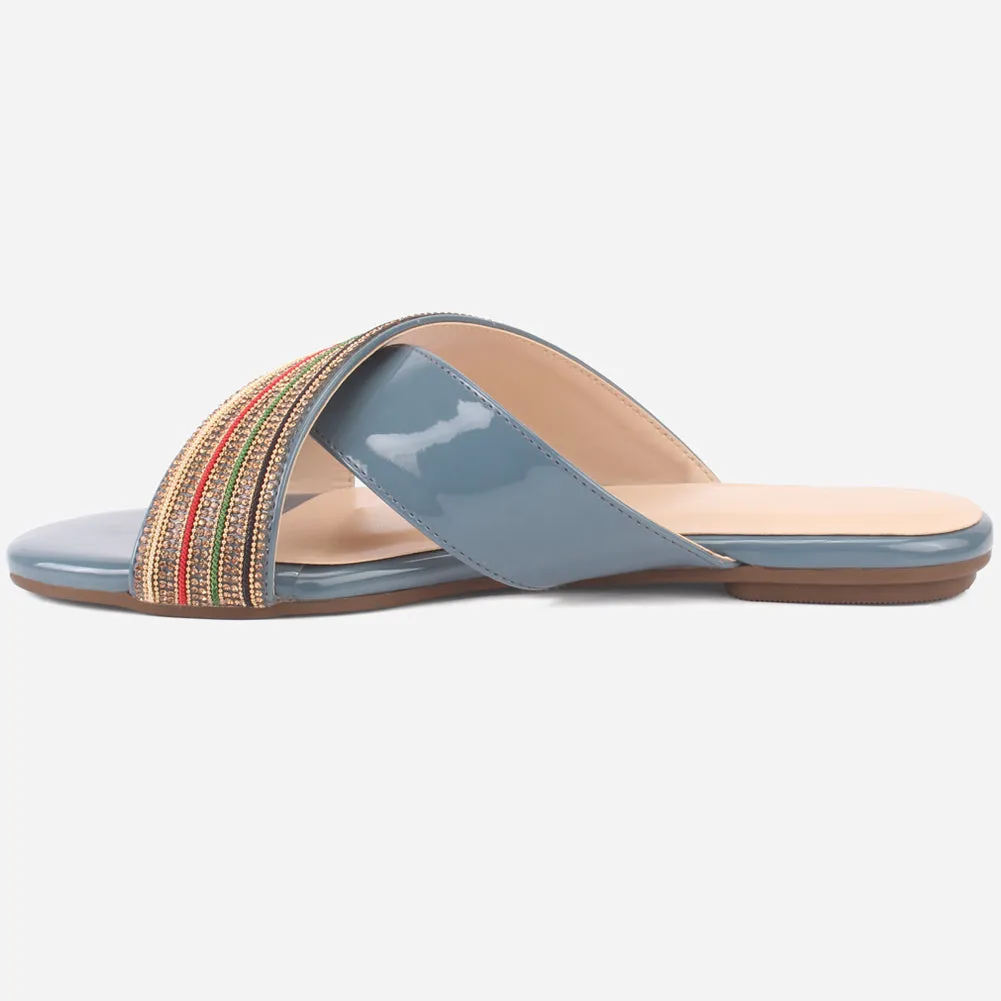 Women "BRIGITTA" Casual Flat Slippers