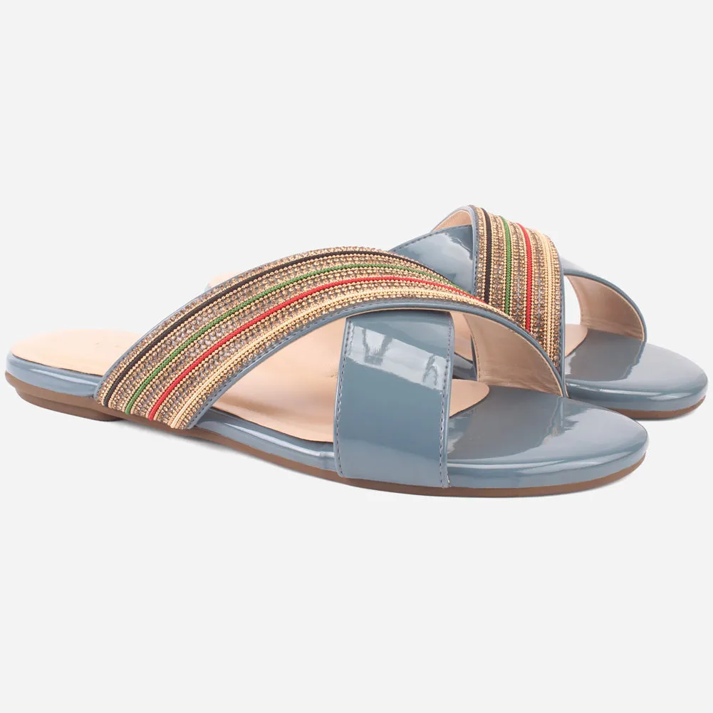 Women "BRIGITTA" Casual Flat Slippers