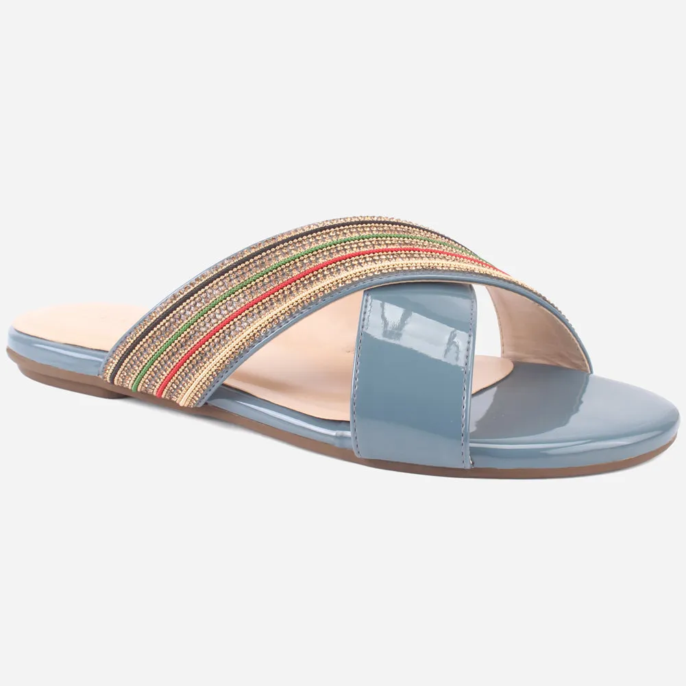 Women "BRIGITTA" Casual Flat Slippers