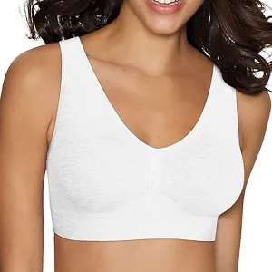 Women's Cozy Seamless Wire-Free Bra, White - Size 3X