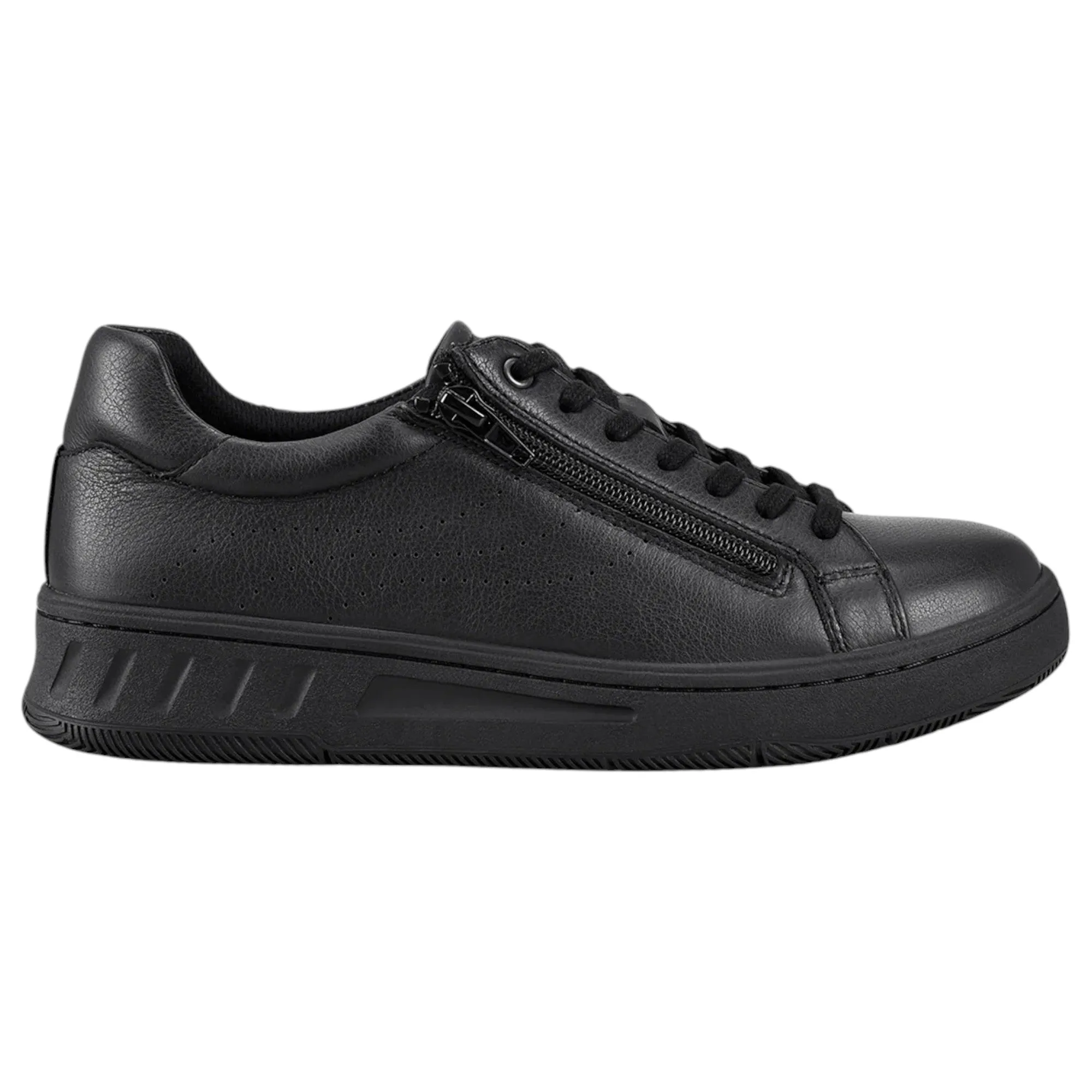 Womens Hush Puppies Spin Black / Black Ladies Sneakers Casual Lace Up Shoes