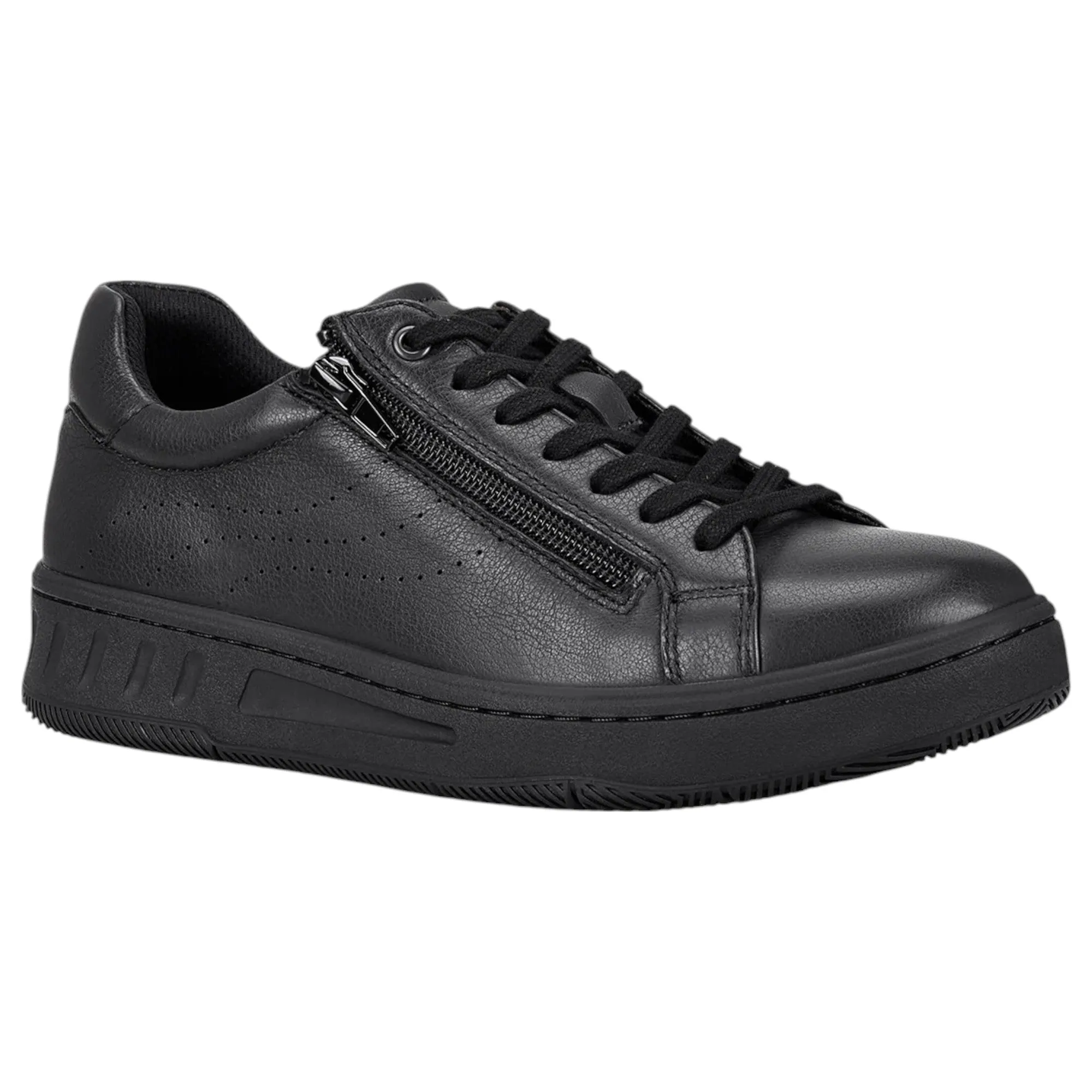 Womens Hush Puppies Spin Black / Black Ladies Sneakers Casual Lace Up Shoes