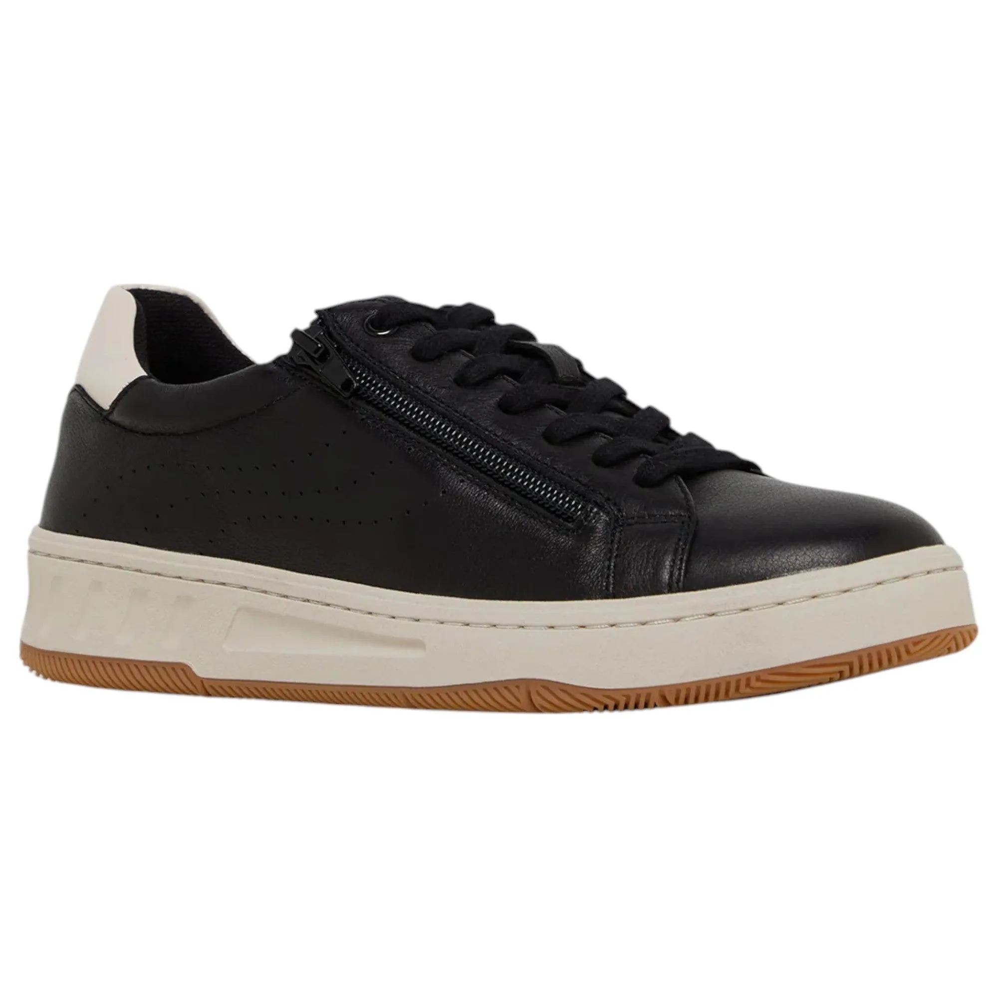 Womens Hush Puppies Spin Black / White Ladies Sneakers Casual Lace Up Shoes