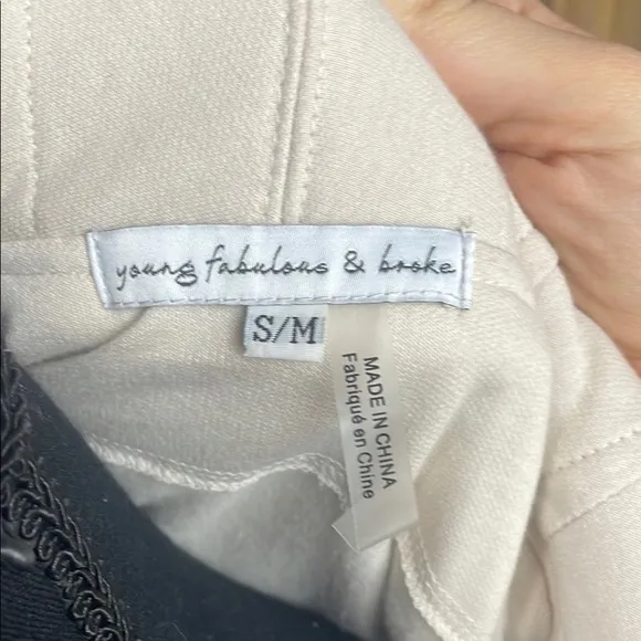 Young Fabulous &amp; Broke cream long line open front quilted blanket cardigan