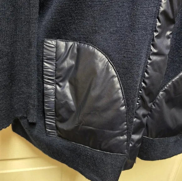Zenergy Mixed Fabric Sweater Jacket Navy Sz 4 (20